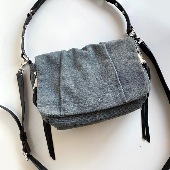 Aimee Kestengerg Dark Denim Leather Santa Monica Crossbody Handback - Picture 1 of 15